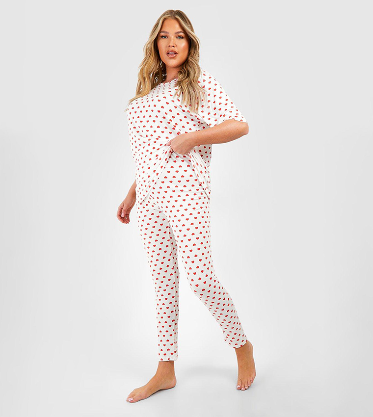 Boohoo discount heart pyjamas