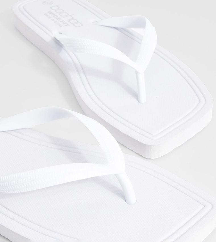 Wide Fit Square Toe Flip-Flops