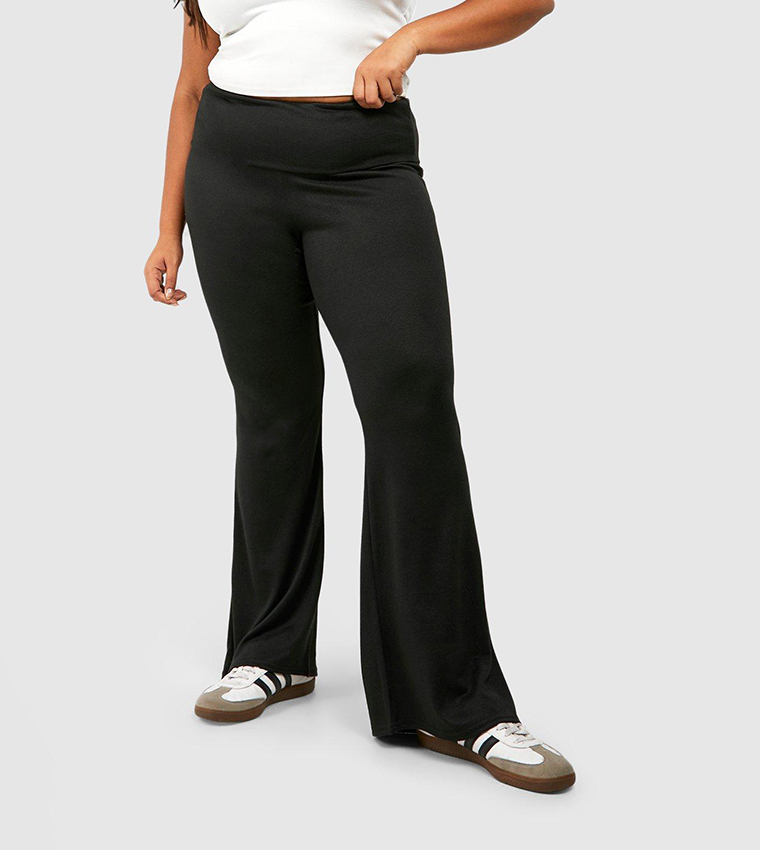 Buy Boohoo Premium Super Soft Flare Trouser In Black