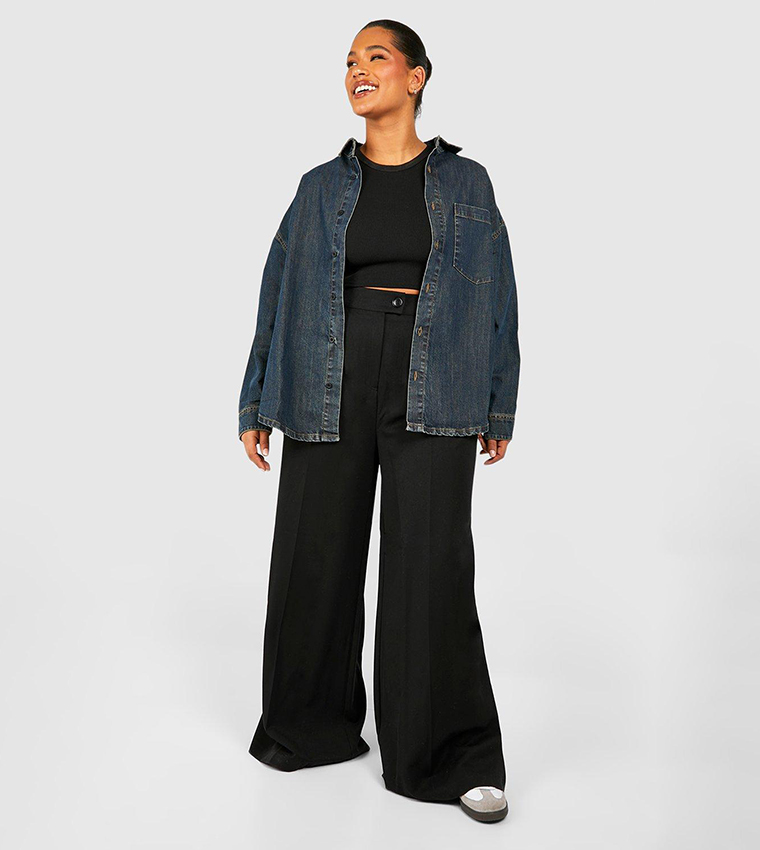 Boohoo Black Washed Denim Shirt Boohoo Oversized Grey Acid Wash