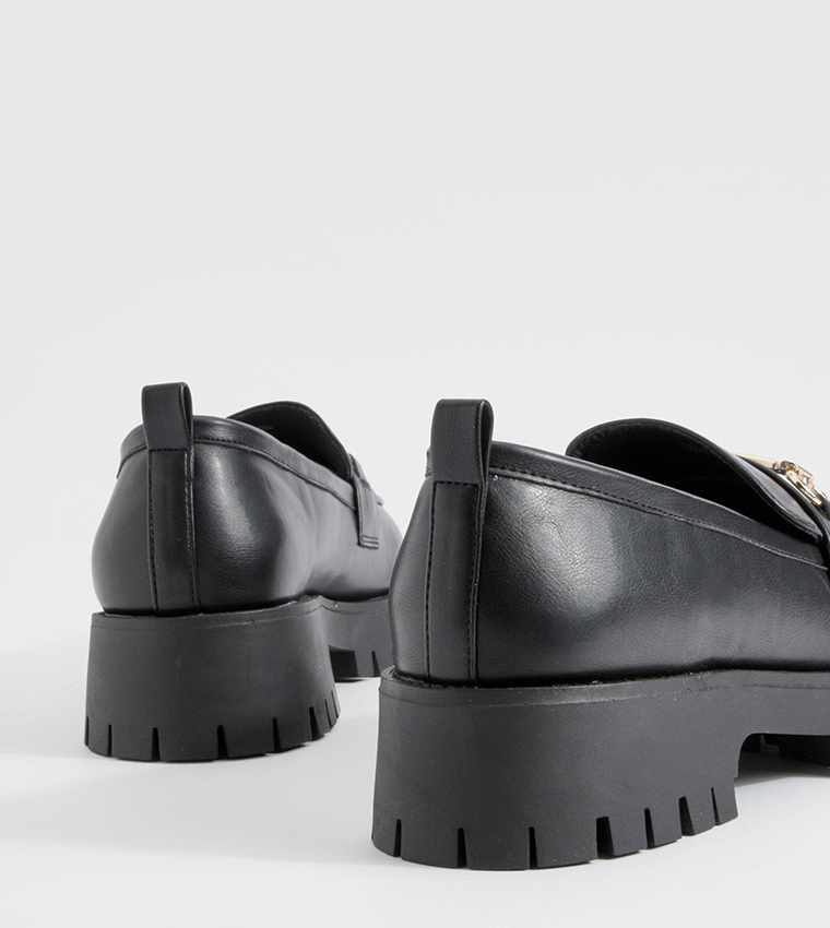 Wide Fit Chunky T Bar Loafers