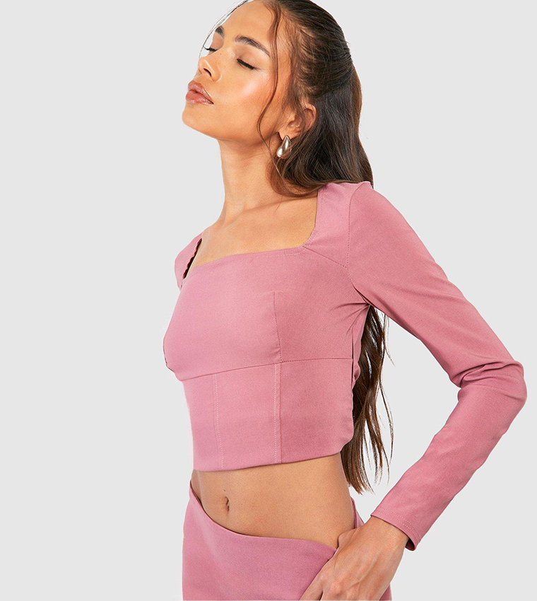 Square Neck Corset & Mini Skirt Set