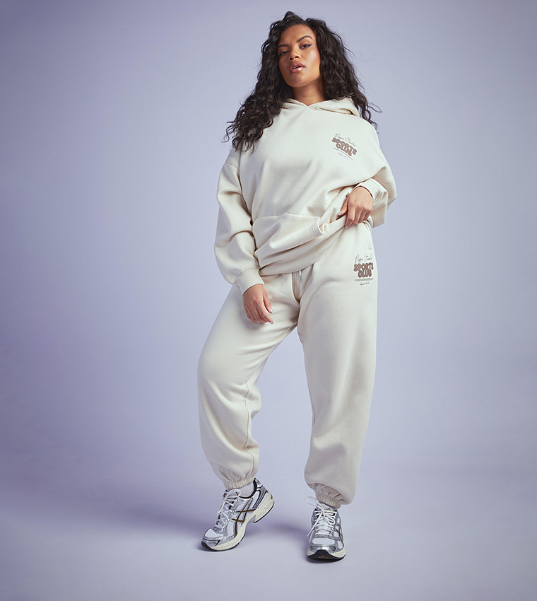 Plus Dsgn Studio Sport Bubble Cuffed Joggers