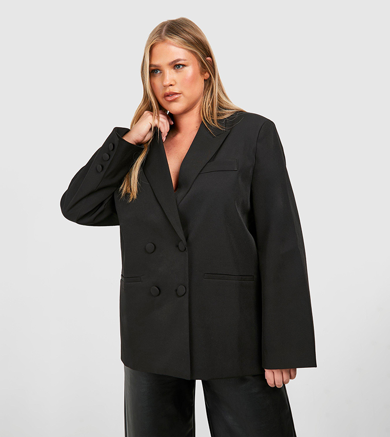 Boohoo plus size blazer hotsell