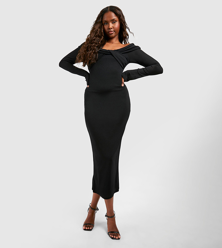black and white dress midi White & Black Polka Dot Midi Dress - All Dresses