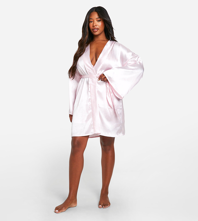 Robe Pyjama Satin Pieces Buy Boohoo Curve Piece Satin Shorty