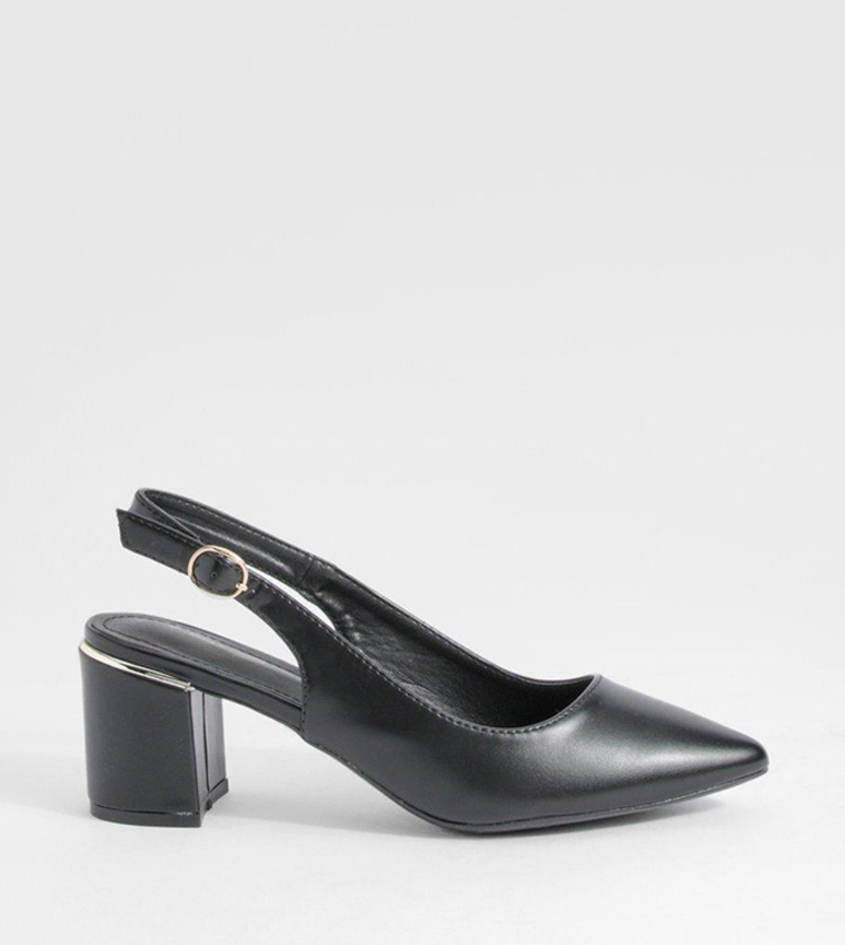 Block heel hot sale court shoes