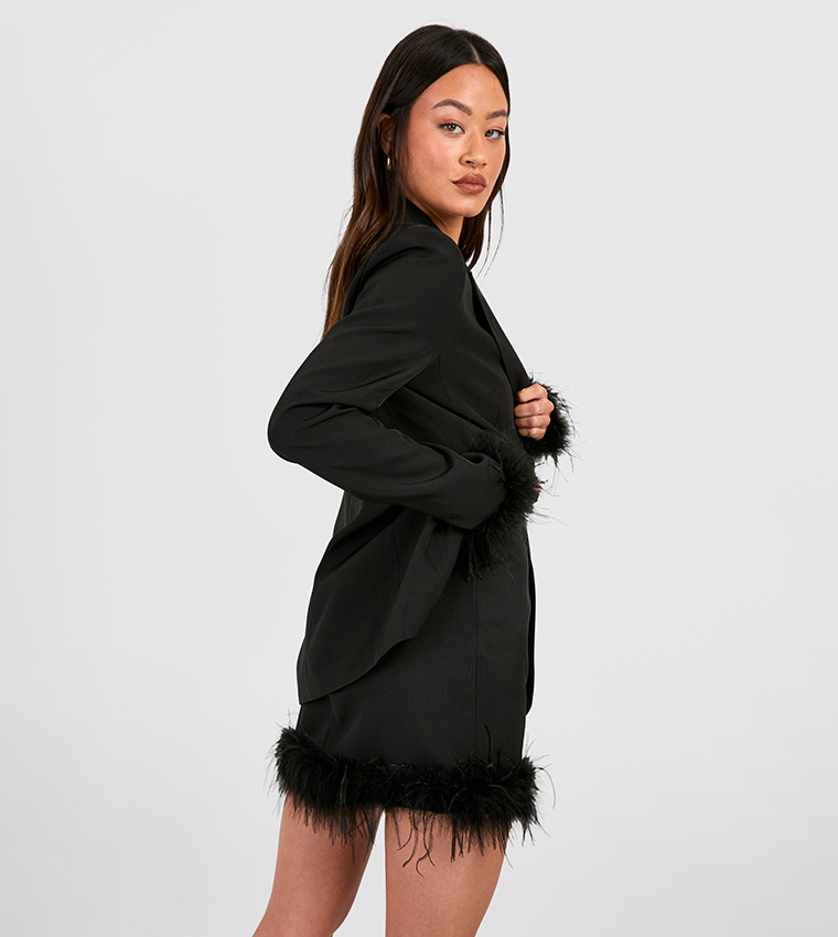 Feather skirt boohoo best sale