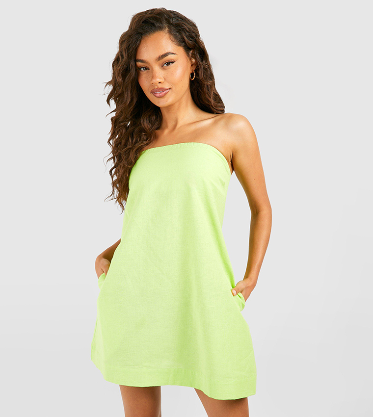 green corset dress zara Ellie Forest Green Strapless Mini Dress - US 12 main image 0