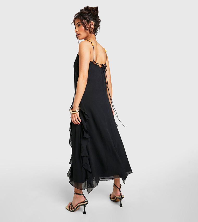 Petite Beaded Maxi Slip Dress