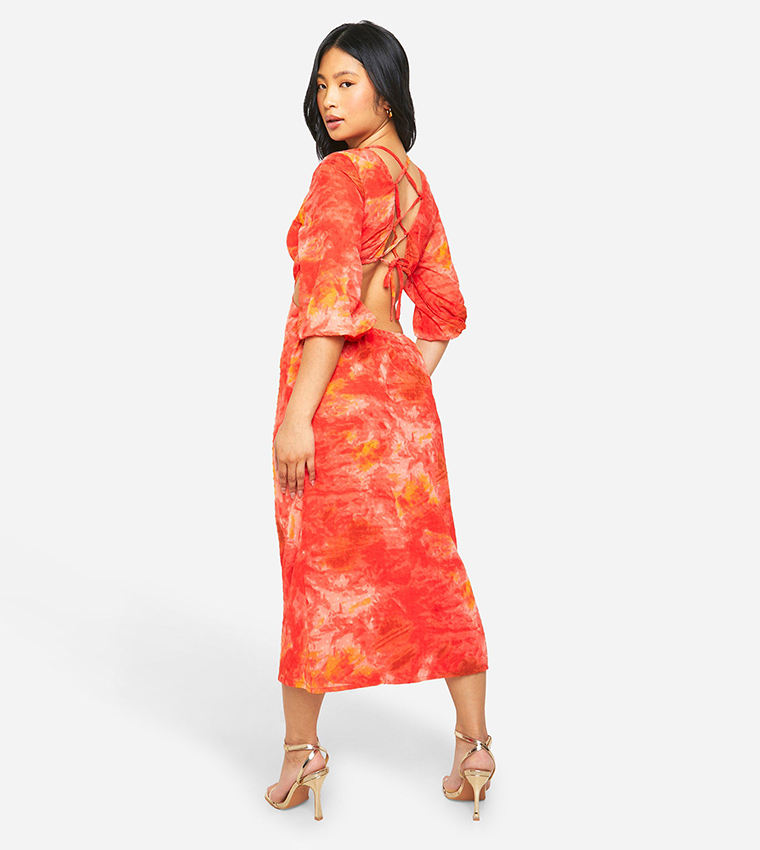 Petite Printed Chiffon Midaxi Dress