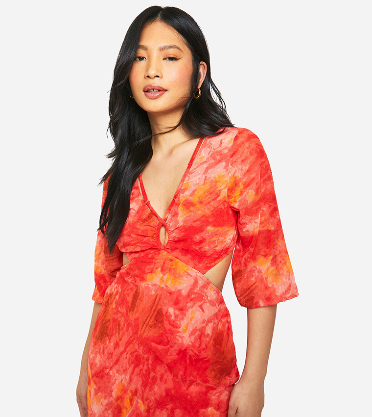 Petite Printed Chiffon Midaxi Dress