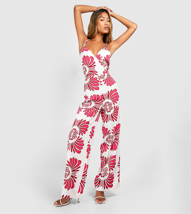 Printed Ring Back Jumpsuit