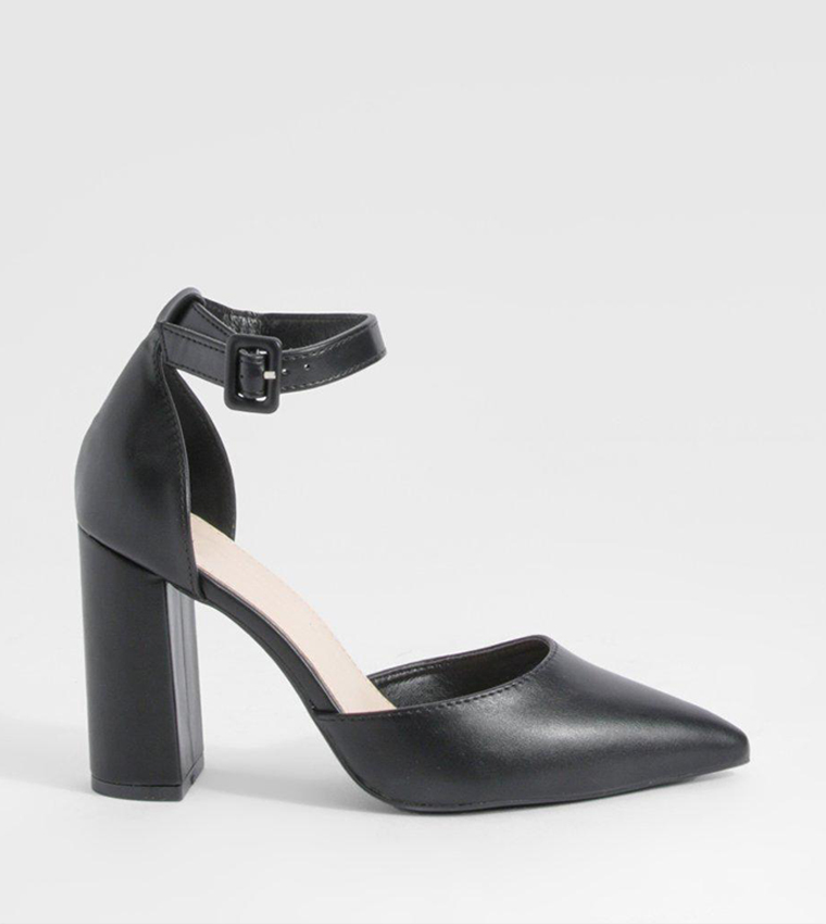 Two piece 2024 block heel pump