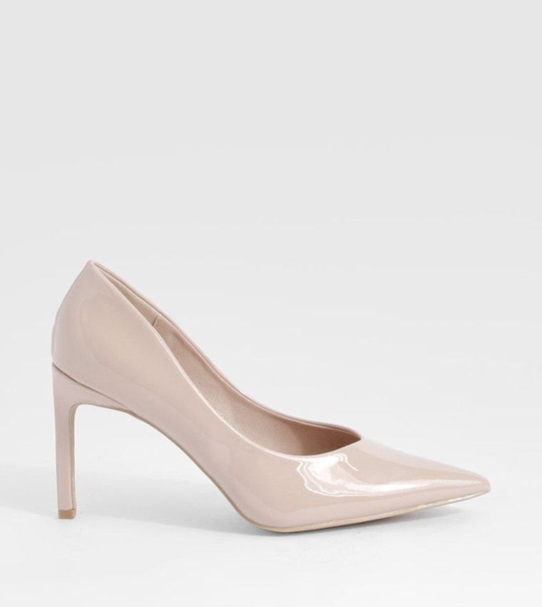 Patent leather store court shoes