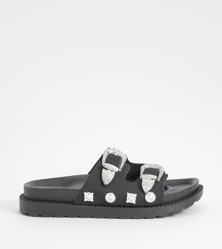 靴 MEDI WESTERN BUCKLE SANDALS MEDI WESTERN BUCKLE SANDALS 24.5