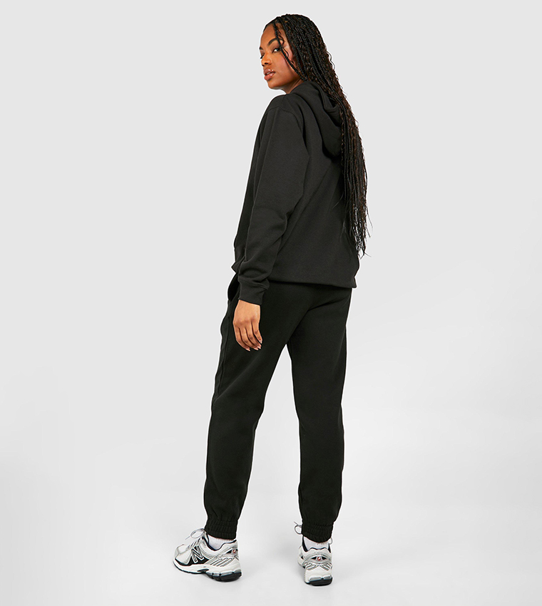 Buy Boohoo Tall Basic Hoody & Cuffed Joggers Set In Black