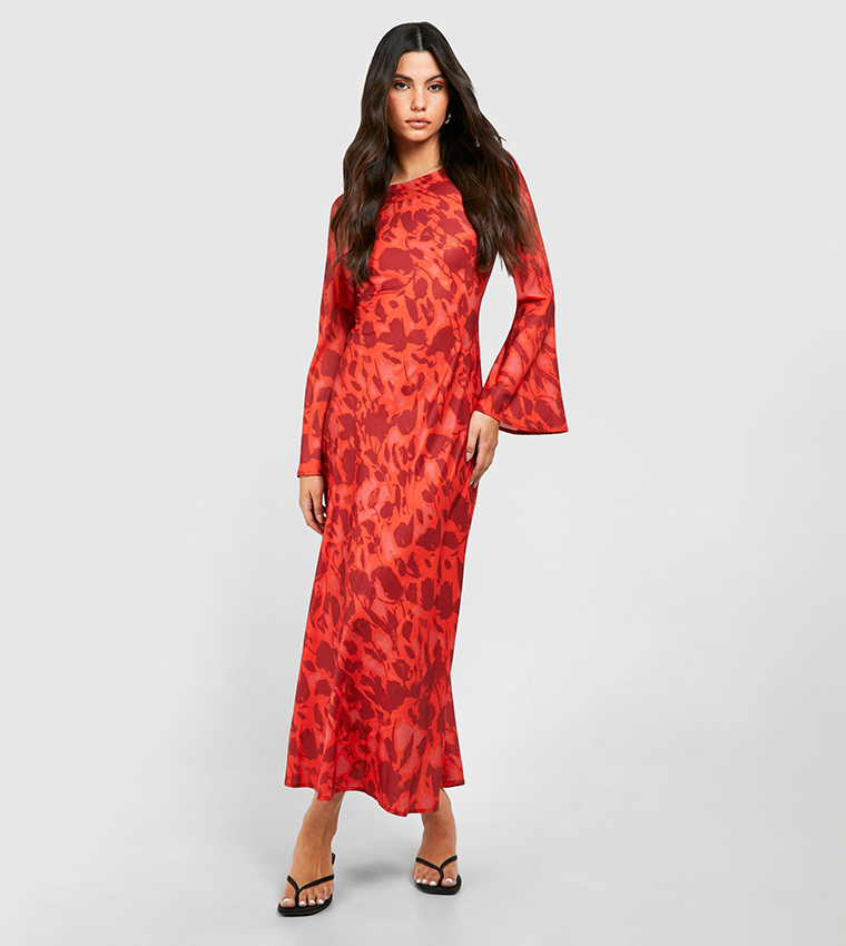 Flare sleeve maxi dress best sale