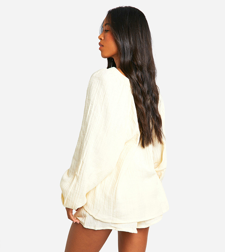 Cheesecloth Shirt & Short Beach Co-Ord Set