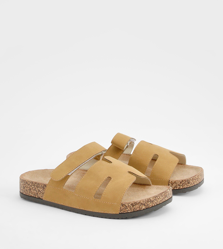 Cut Out Strap Detail Comfort Sandals