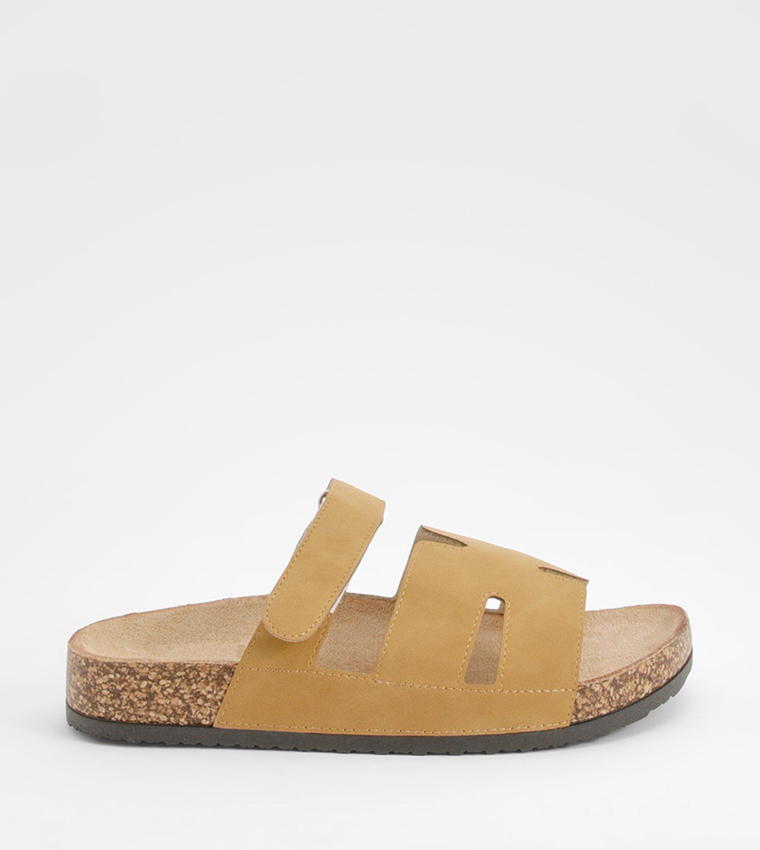 Cut Out Strap Detail Comfort Sandals