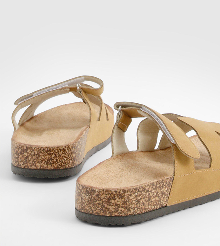 Cut Out Strap Detail Comfort Sandals