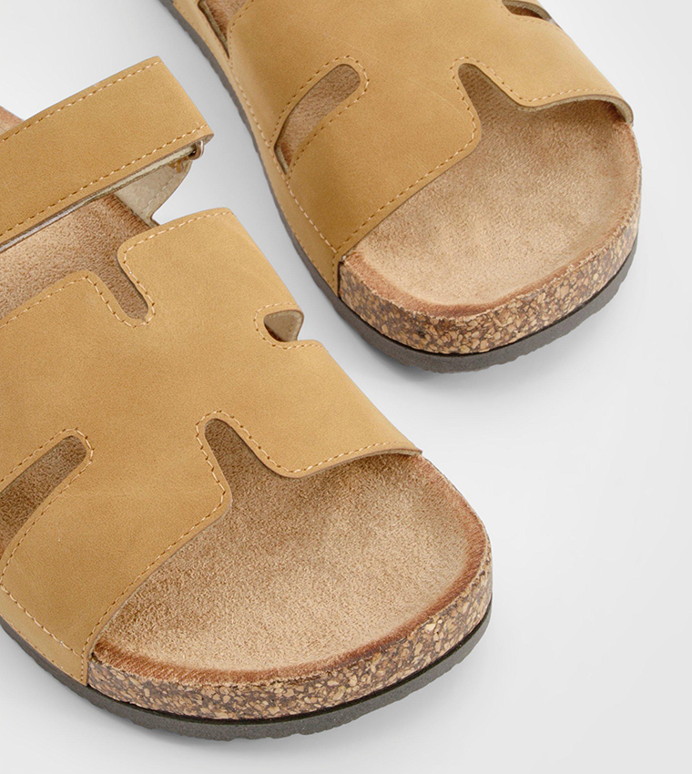 Cut Out Strap Detail Comfort Sandals