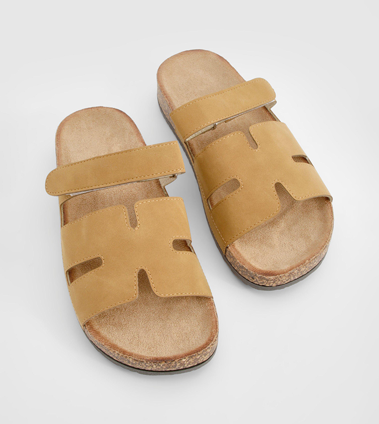 Cut Out Strap Detail Comfort Sandals