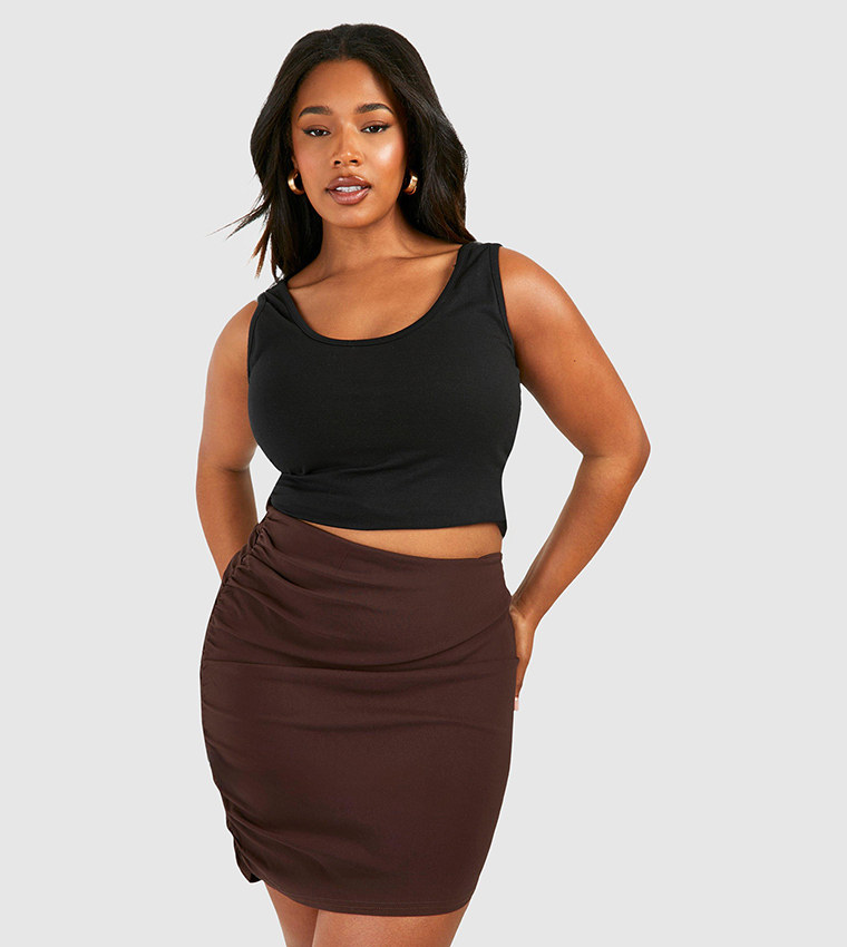 Mini Skirt Plus Size Bengaline Pencil Skirt Buy Boohoo Curve