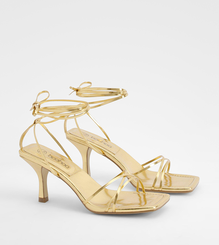 Ankle Tie-Up Heel Sandals