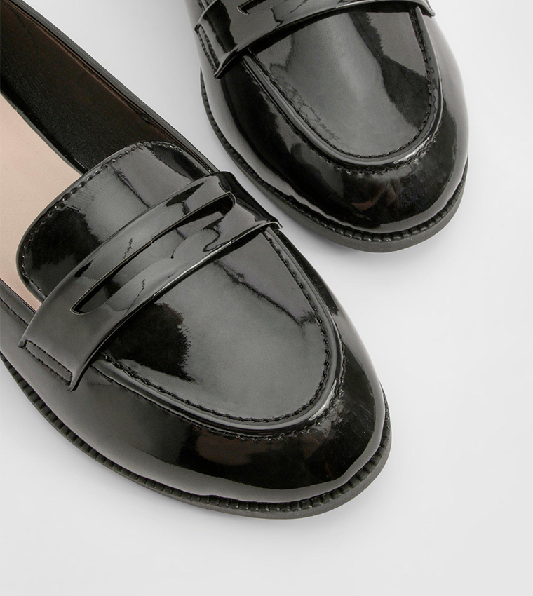 Wide Fit Patent Loafers