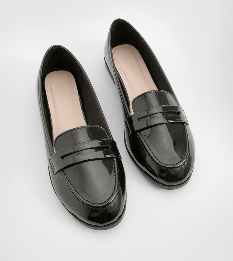 Wide Fit Patent Loafers