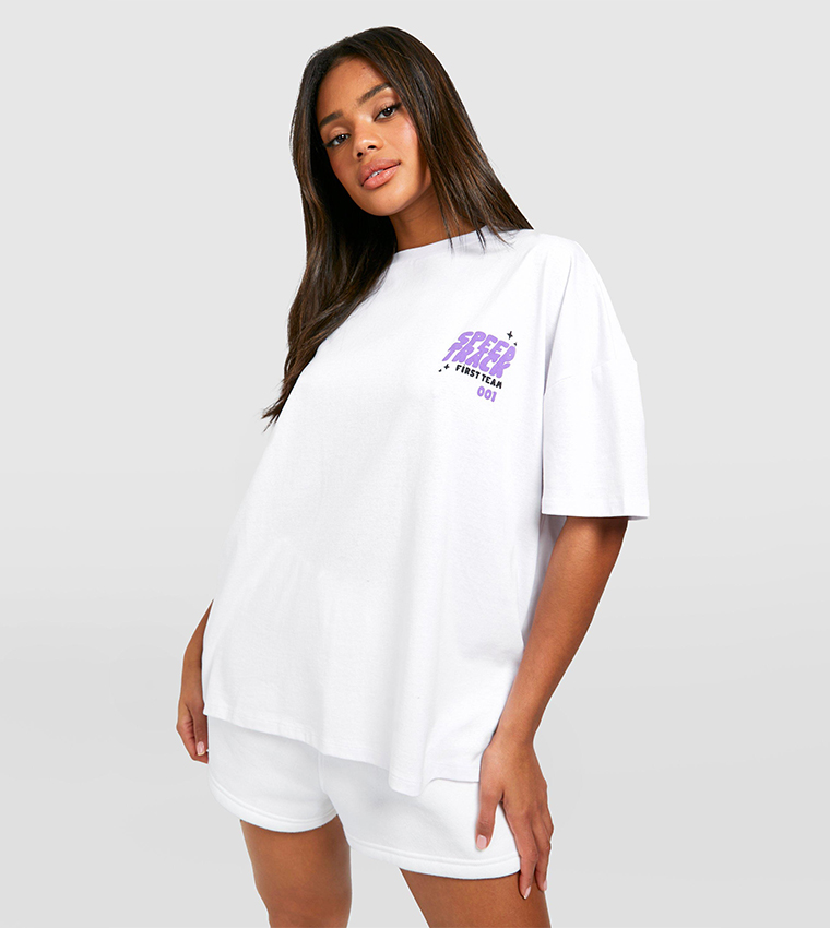 Motorsport Back Printed Oversized T-Shirt