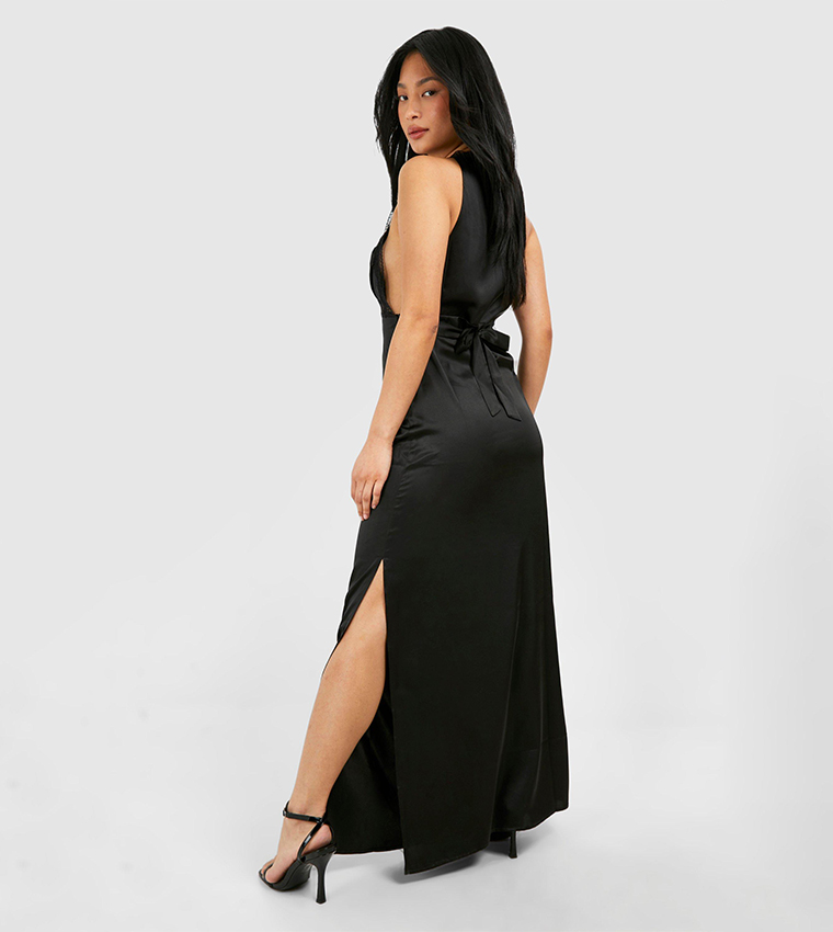 Petite Lace Trim Maxi Dress