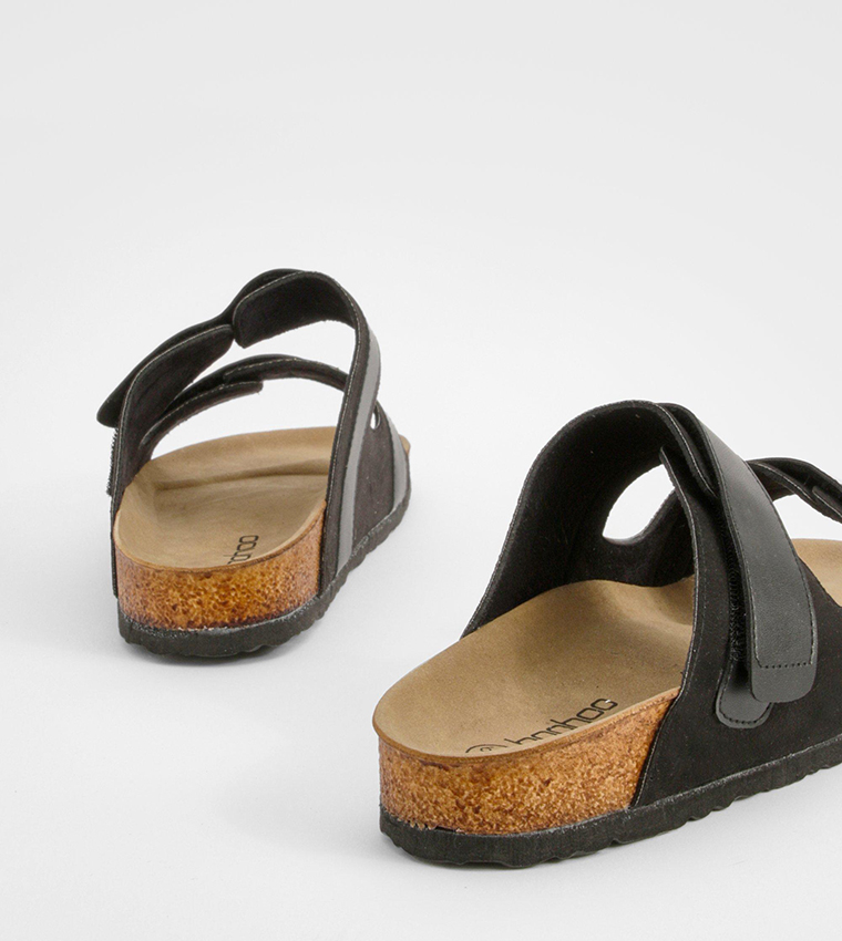 Adjustable Strap Footbed Slider Sandals