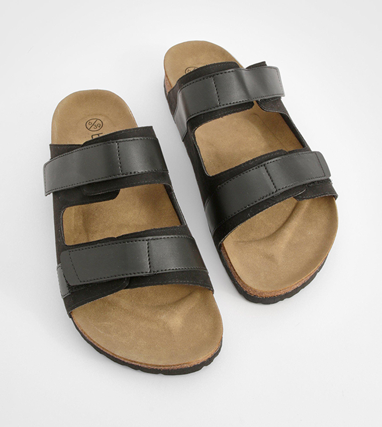 Adjustable Strap Footbed Slider Sandals