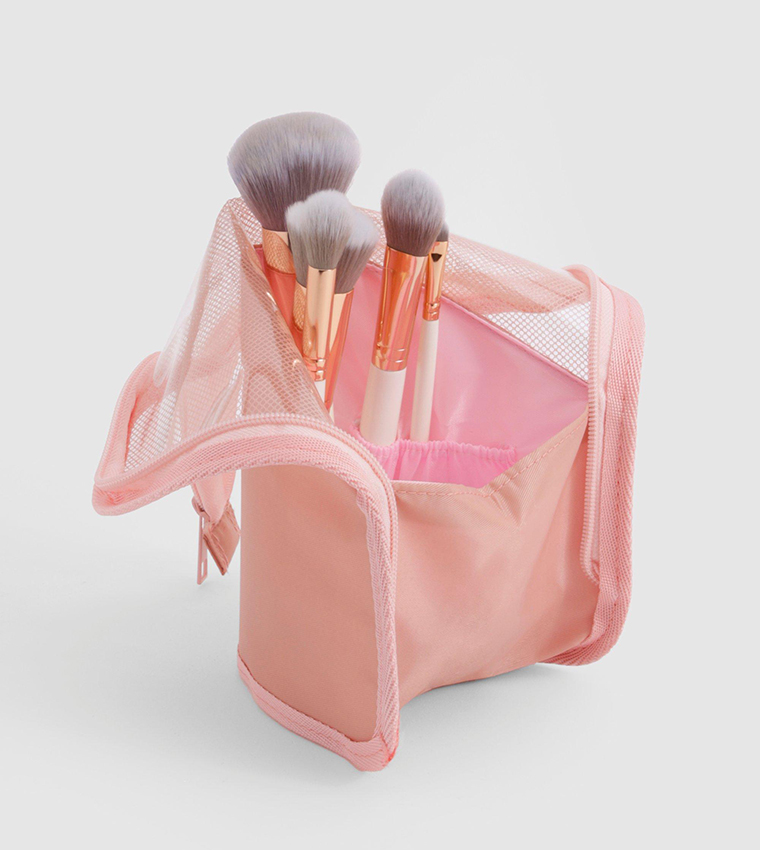 Buy Boohoo Makeup Brush Travel Organiser Pouch In Pink 6thStreet UAE
