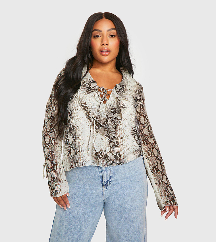 ruffle blouse boohoo