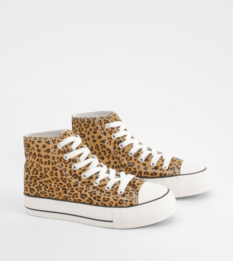 Leopard high top shoes online