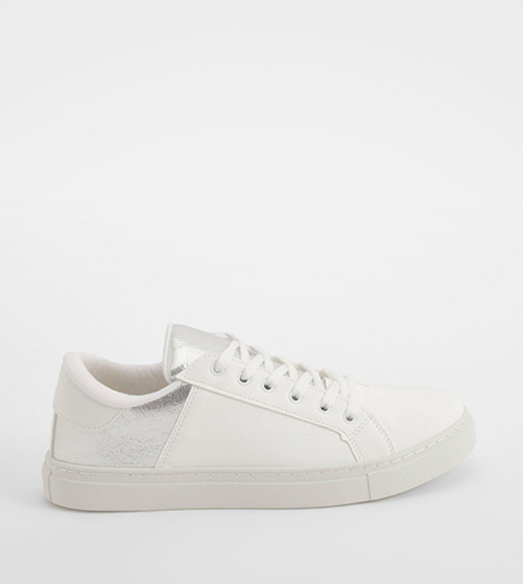 Contrast Panel Lace-Up Shoes