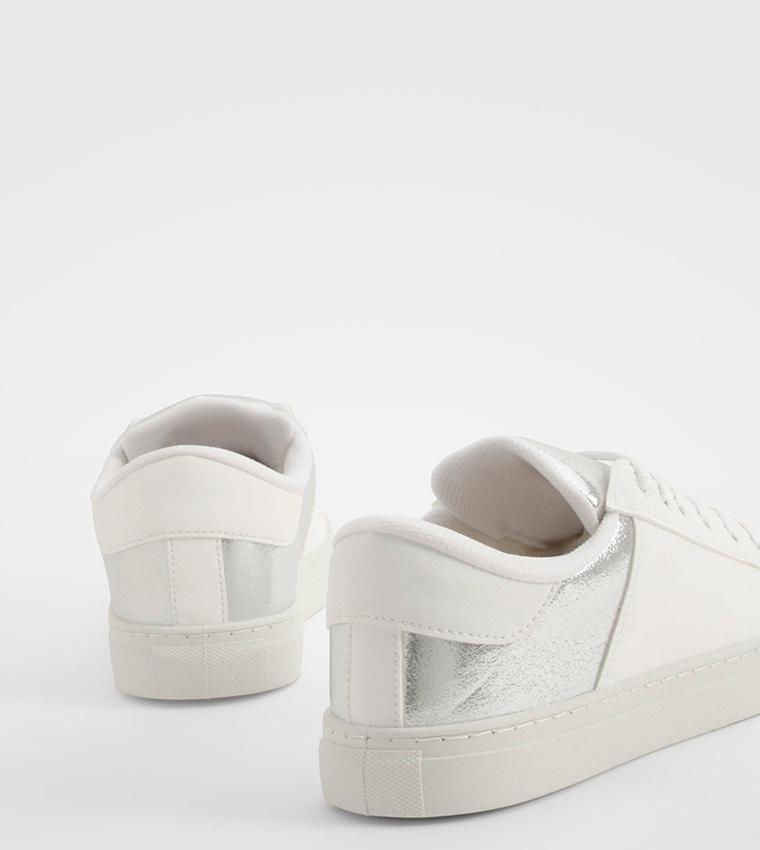 Contrast Panel Lace-Up Shoes