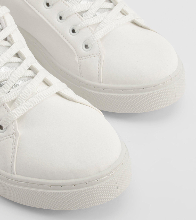 Contrast Panel Lace-Up Shoes