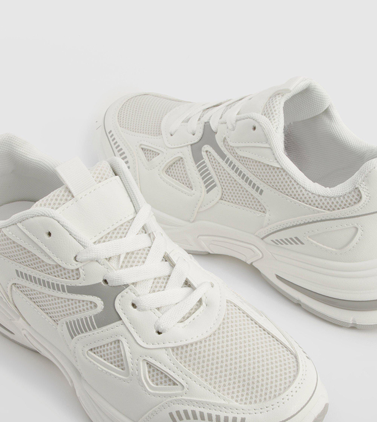 Buy Boohoo Chunky Panel Detail Trainers In White 6thStreet Qatar
