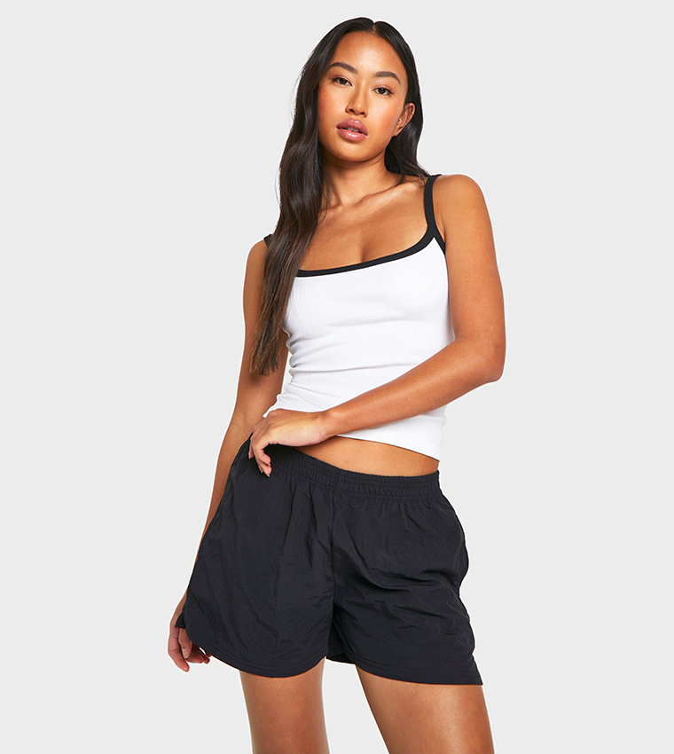 Shorts Boohoo Size 14 High Waisted Shorts Buy Boohoo Elastic Waist