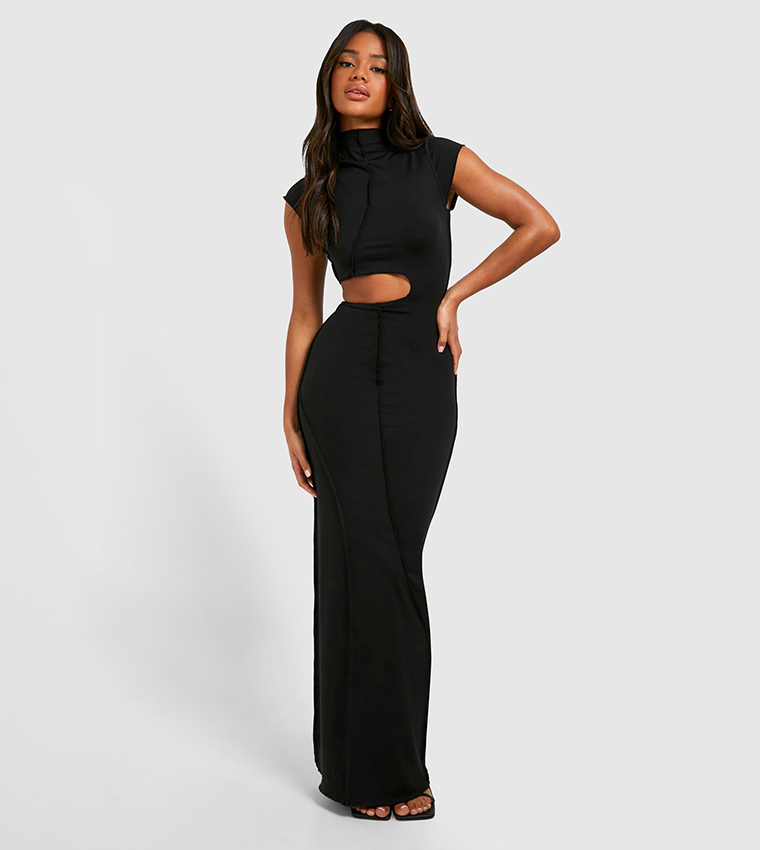 Seam Detail Cut Out Maxi Dress