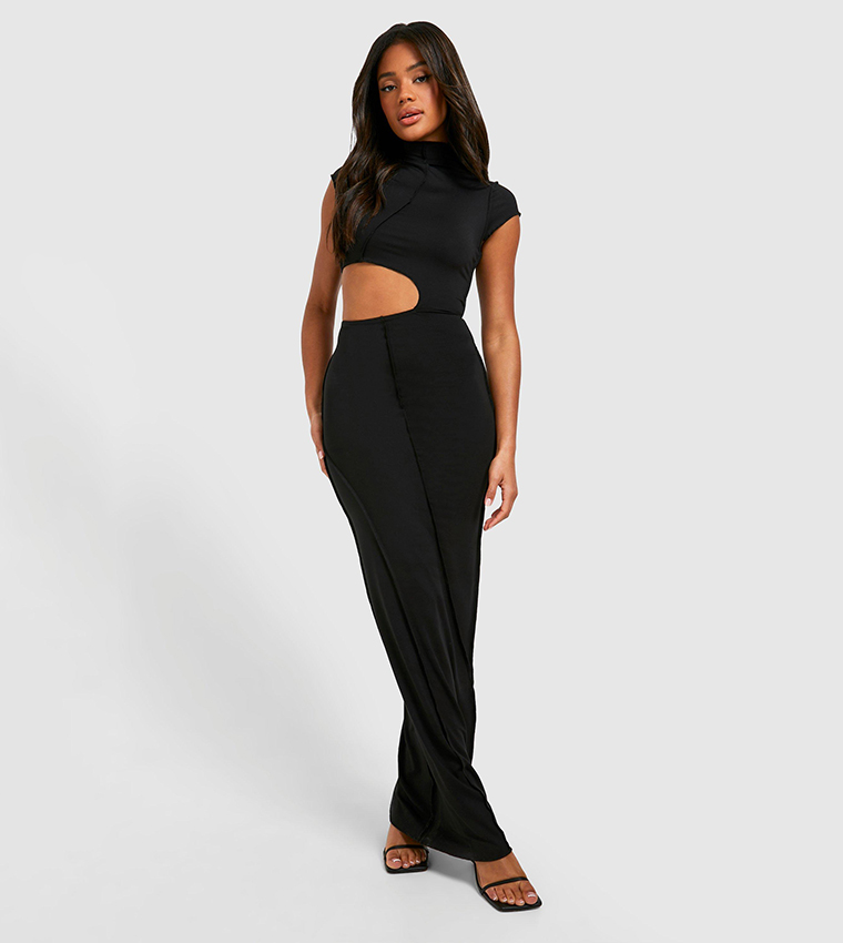 Seam Detail Cut Out Maxi Dress