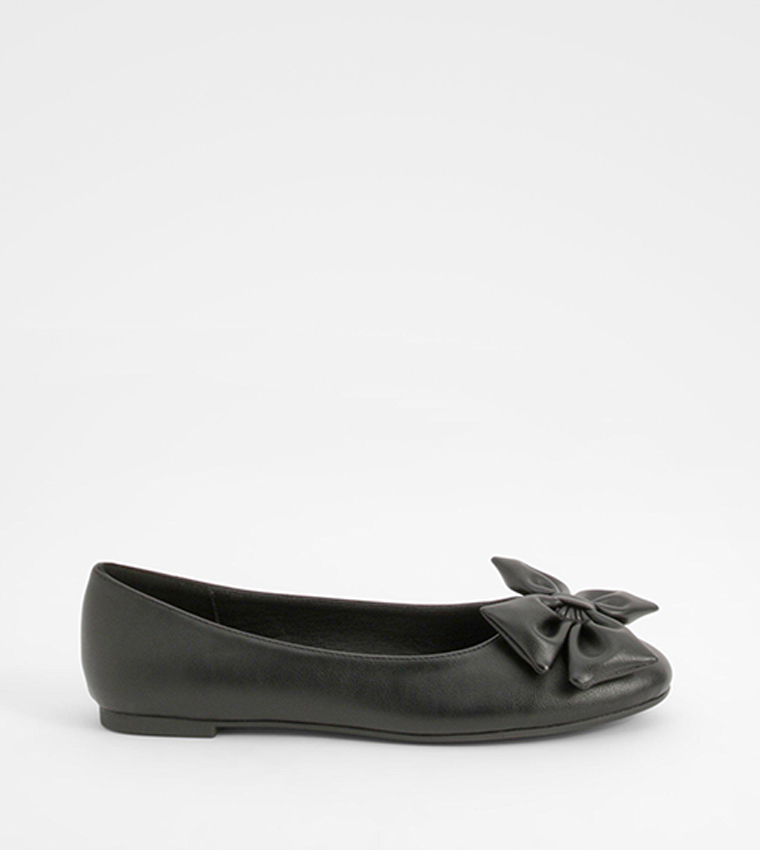 Bow Detail Round Toe Ballerinas