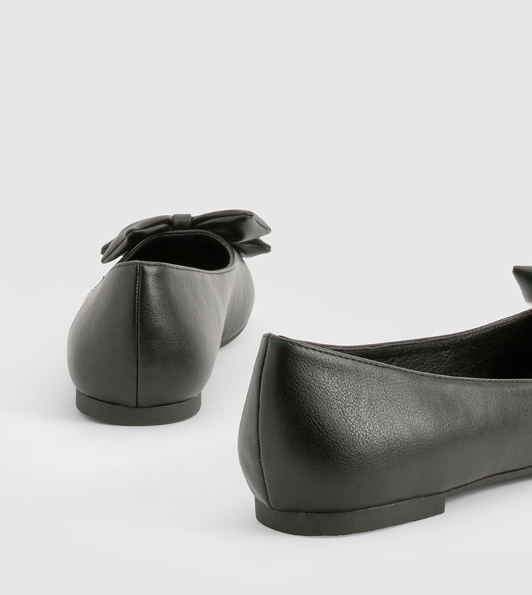 Bow Detail Round Toe Ballerinas