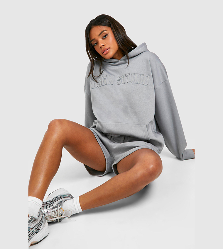 Self Fabric Applique Sweat Short