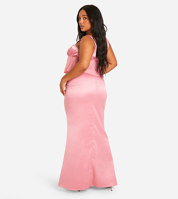 Curve Satin Maxi Skirt